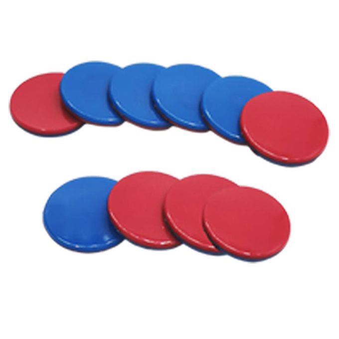 100Pcs Learning Counters Counting Chips Early Math Discs Red Blue