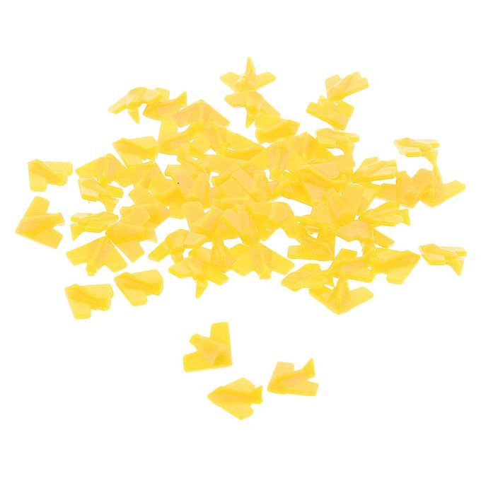 60 Pieces Plastic Board Game Counters Numeracy Teaching Kids Yellow