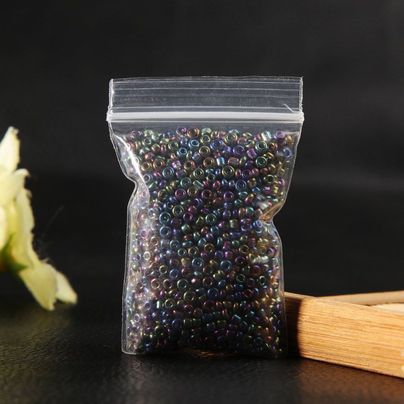 1 Bag 2mm Colorful Round Loose Glass Spacer Beads-Black