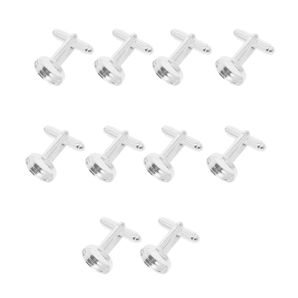 Brass Cufflink  DIY Findings Jewellery Making Moonlight Silver