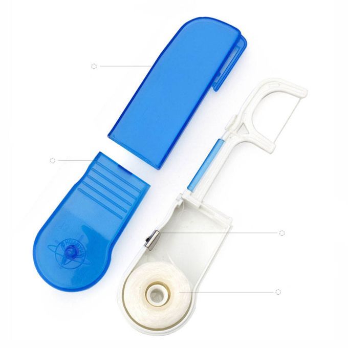Plastic Floss Holder Clamps With 30 Meters Floss Oral Tooth Cleaning