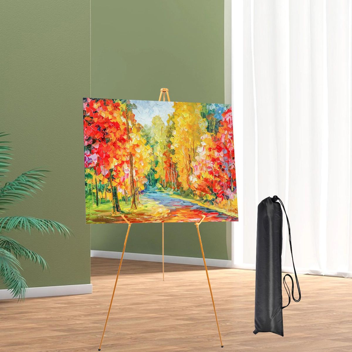 Tripod Display Easel Stand Holder Wood Board Home Party Folding Artist