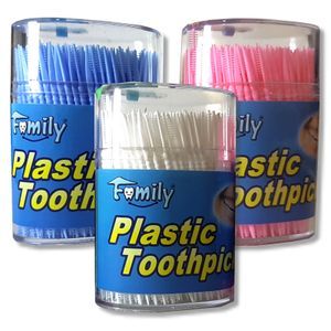 Family Plastic Toothpick 300pcs X 6 Packs
