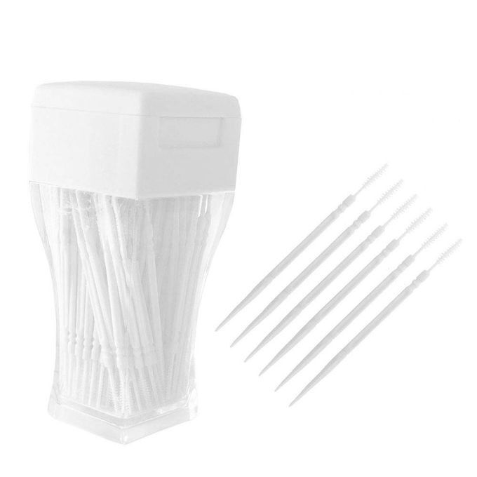 200 PCS Toothpick Brush Plastic Double-ended