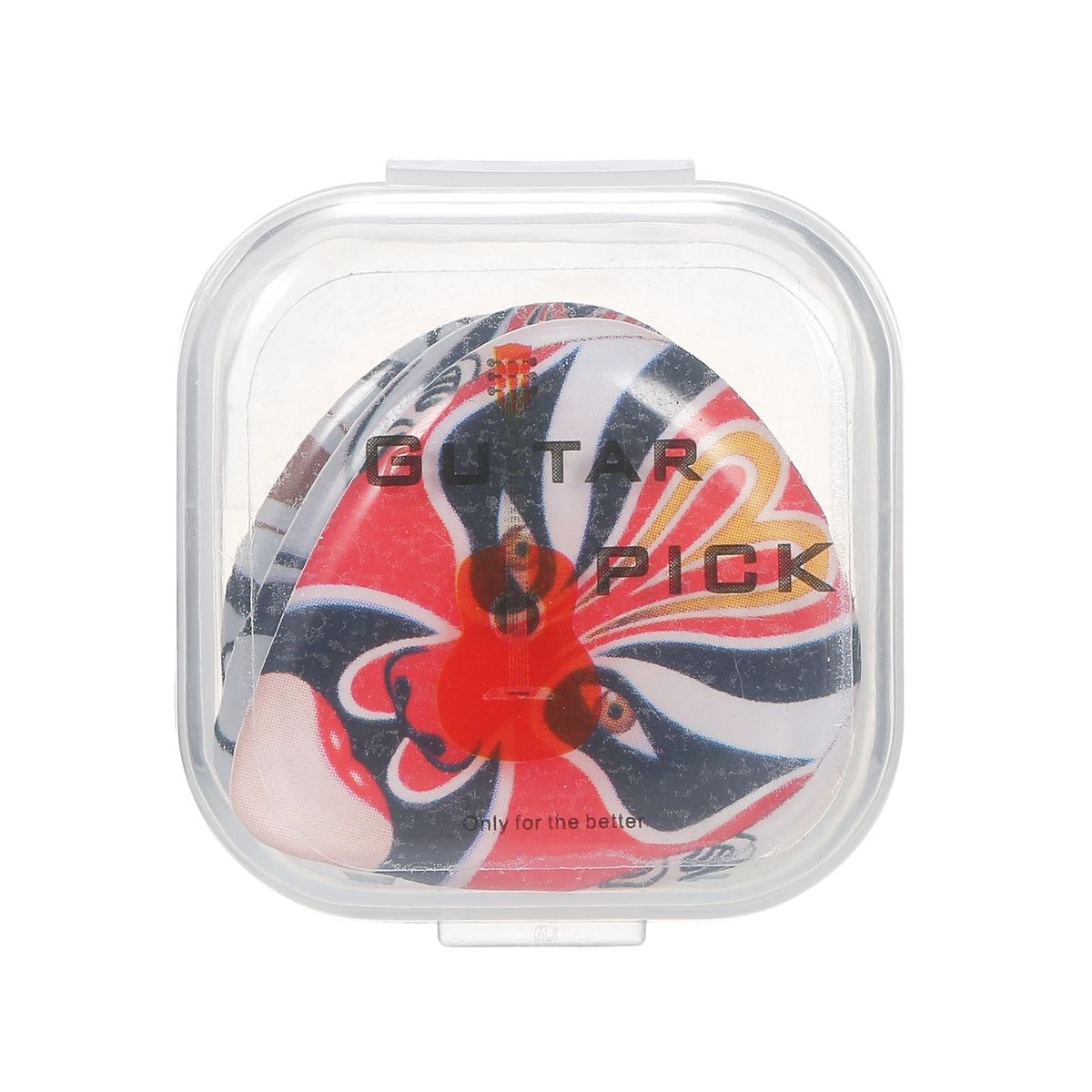 3Pcs ABS Guitar Picks With Peking Opera Mask Ukulele Finger