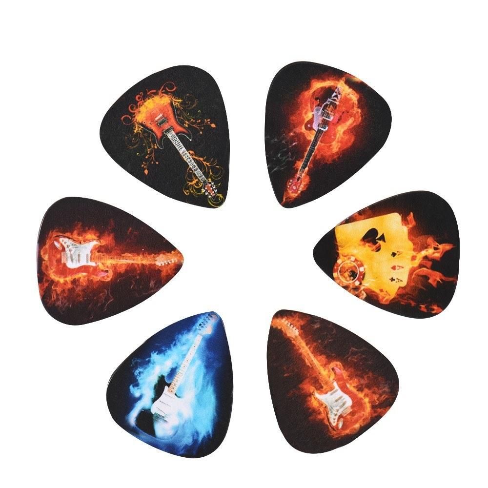 Celluloid Guitar Picks Cool Guitar Picks Variety Pack 12 PCS Thin 0.46~0.76 MM Three Styles Randomly Delievered