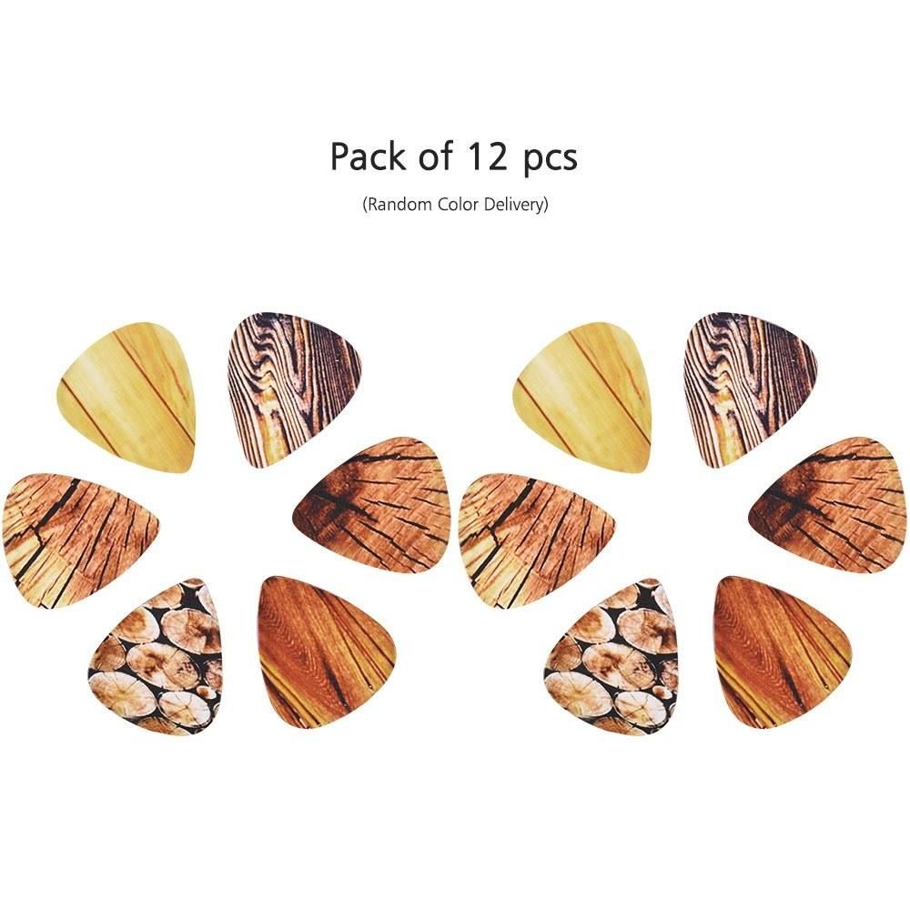 Celluloid Guitar Picks Cool Guitar Picks Variety Pack 12 PCS Thin 0.46~0.76 MM Three Styles Randomly Delievered