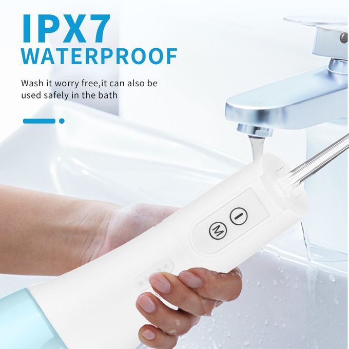 Rechargeable Cordless Oral Irrigator Teeth Cleaner IPX7 With 5 Modes 4pcs Tips