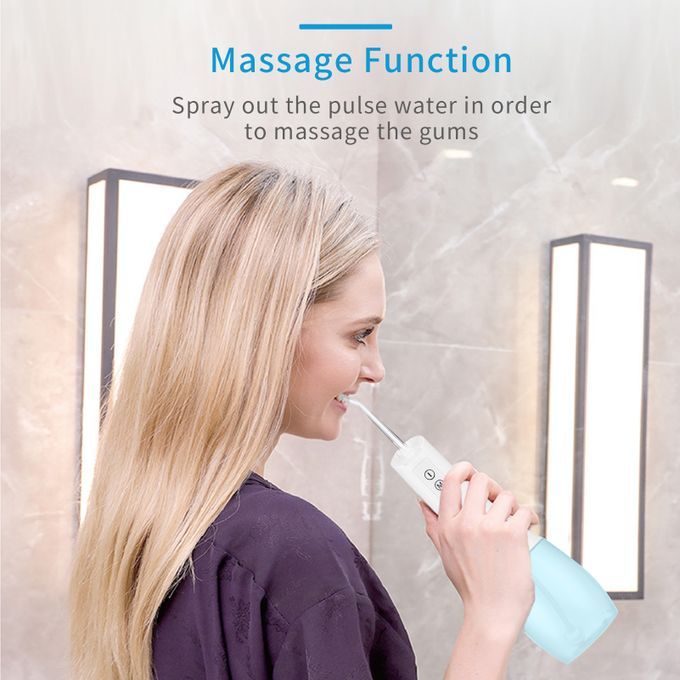 Rechargeable Cordless Oral Irrigator Teeth Cleaner IPX7 With 5 Modes 4pcs Tips