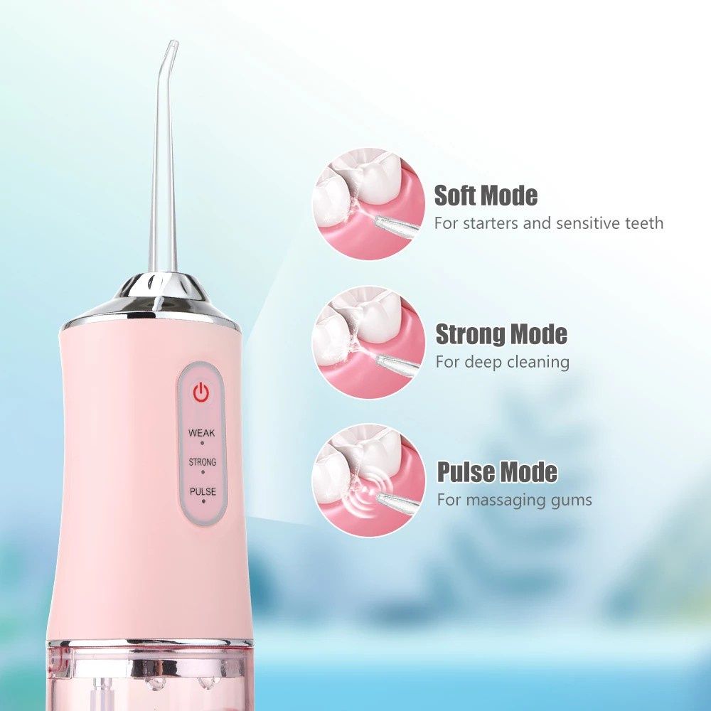 Electric Flosser Oral Care Water Flosser 4 Heads 220ML