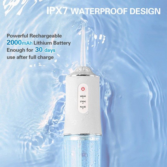 Electric Flosser Oral Care Water Flosser 4 Heads 220ML