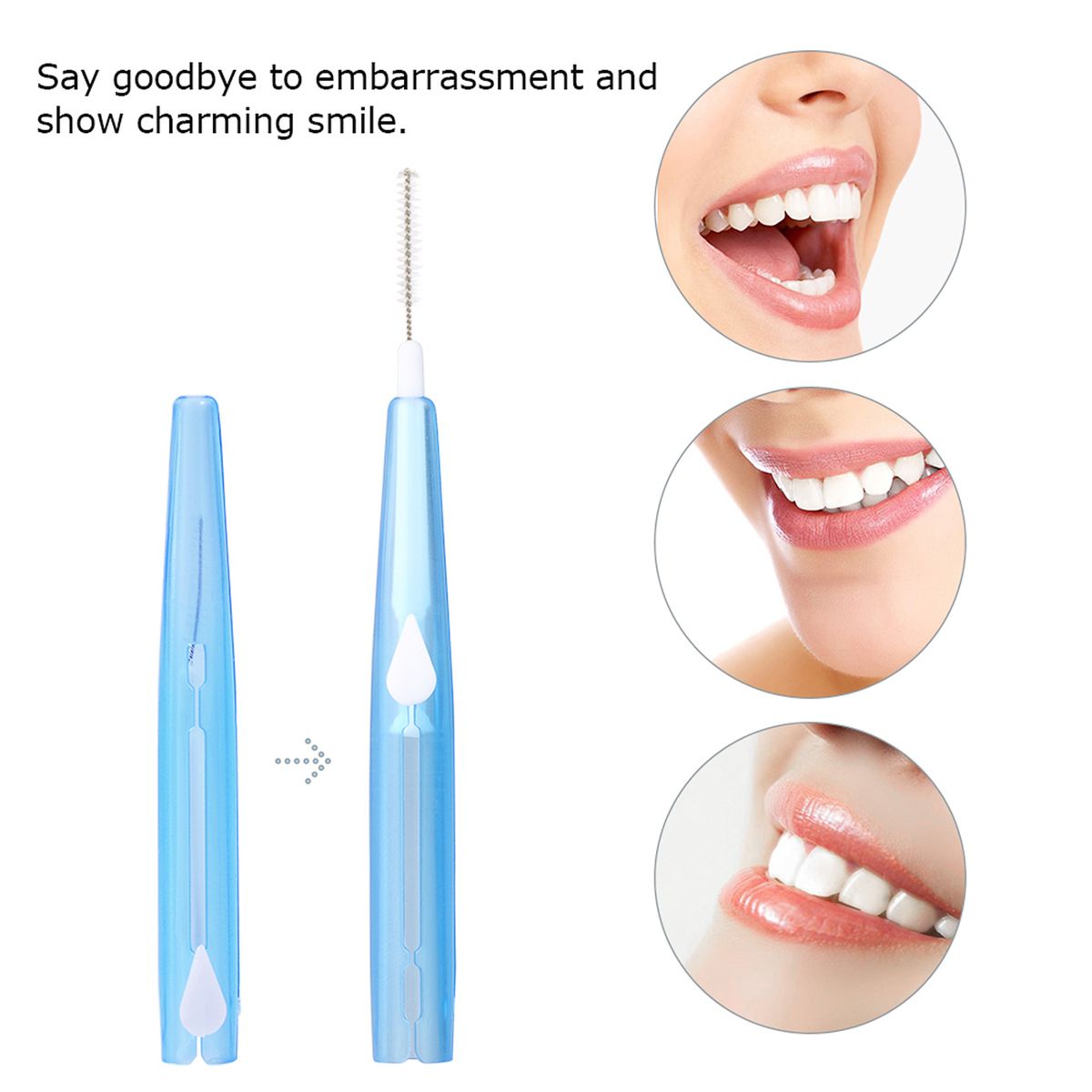 60Pcs/Box Dental Floss Picks Refill Inter-dental Brush Teeth