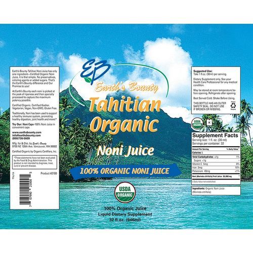 TAHITIAN ORGANIC NONI - 32OZ 946ML