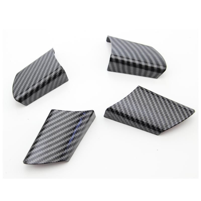 4 ps/set carbon fiber automobile steering wheel cover decorative stickers are suitable for VW Volkswagen Polo 2004-2007