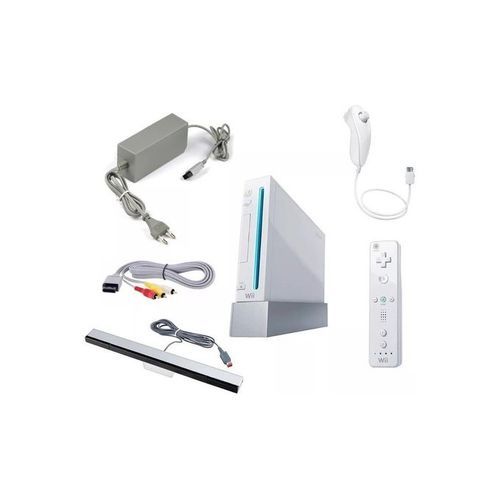 Wii Console With Accessories+1 Free Game -White