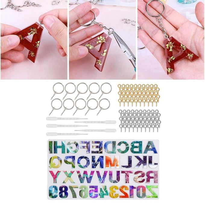 Alphabet English Letter Silicone Mold DIY Epoxy Resin Mould Jewelry