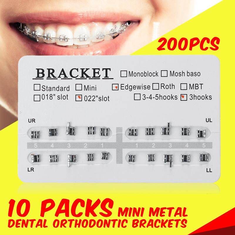 200Pc/10Pack Dental Orthodontic Ultrathin Metal Bracket Braces Slot.022