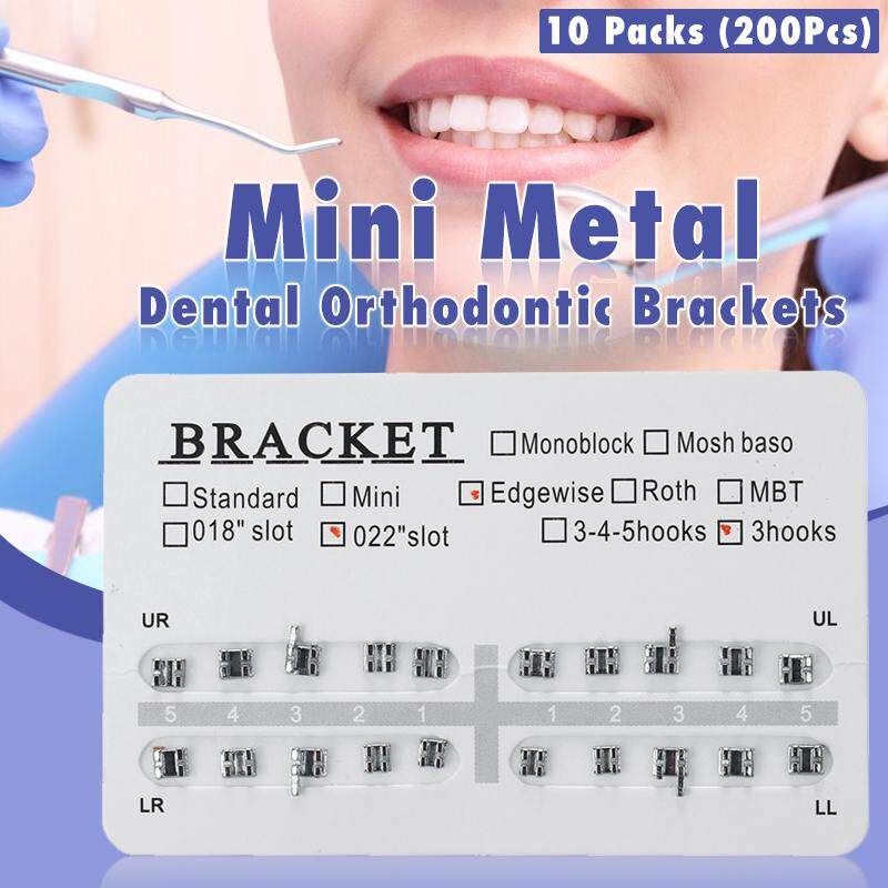 200Pc/10Pack Dental Orthodontic Ultrathin Metal Bracket Braces Slot.022" Hooks 3