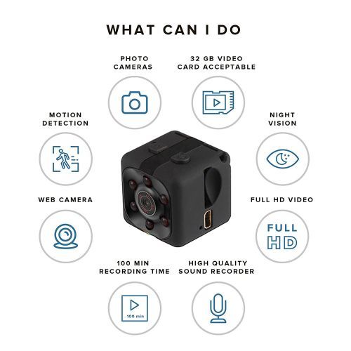 SQ11 Mini Camcorder 1080P Sports Mini Camera DV DVR Night Vision Monitor Micro Small Camera Video Recorder Cop Pockcam Sq13(Standard Cam)(Red)
