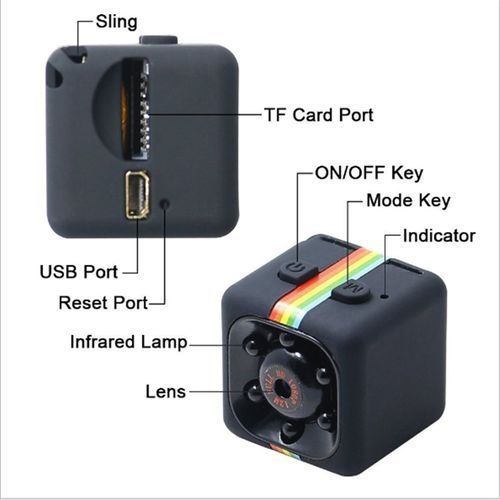 SQ11 Mini Camcorder 1080P Sports Mini Camera DV DVR Night Vision Monitor Micro Small Camera Video Recorder Cop Pockcam Sq13(Standard Cam)(Red)