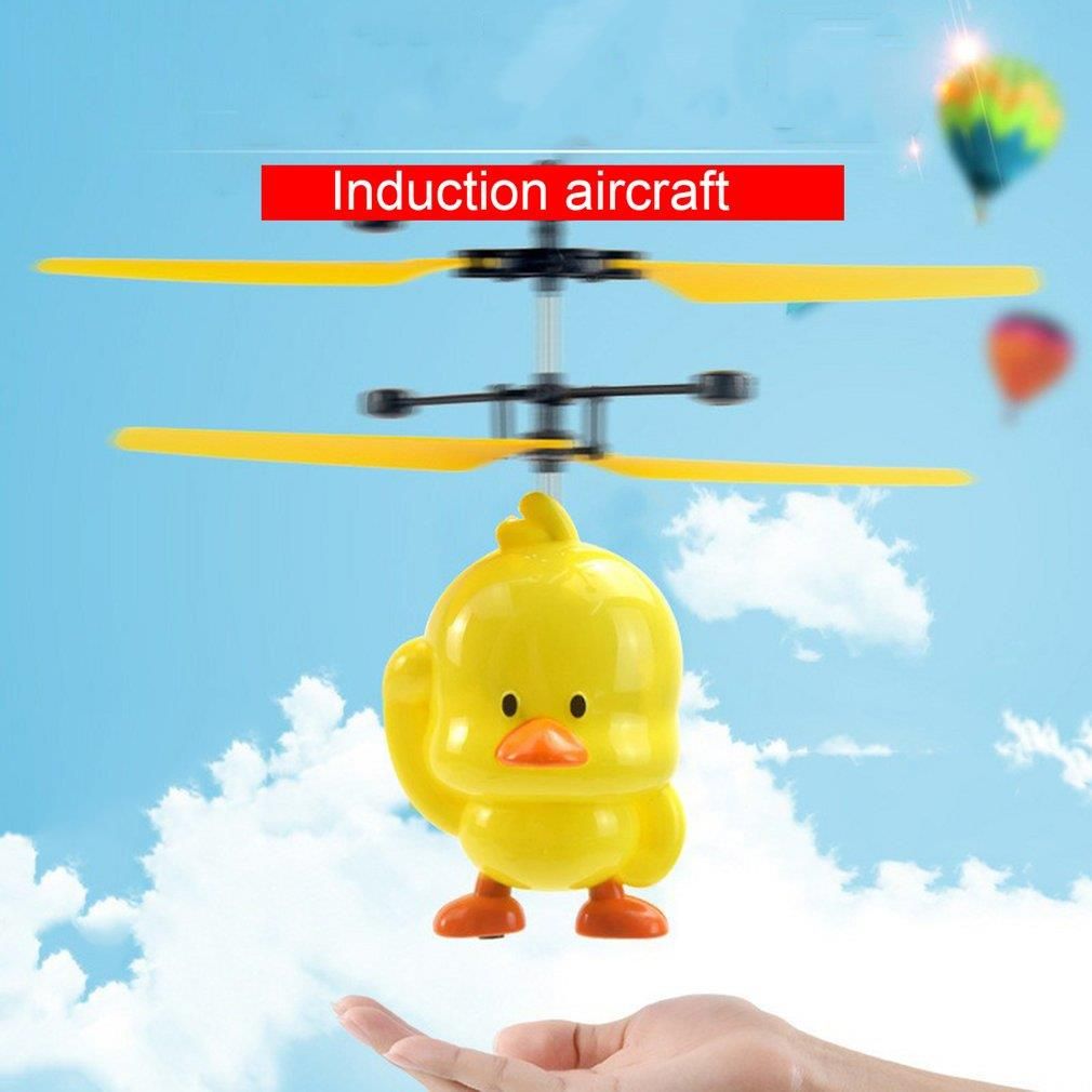RC Helicopter With Light Electric Flying Little Yellow Duck Kids Toys Gifts
