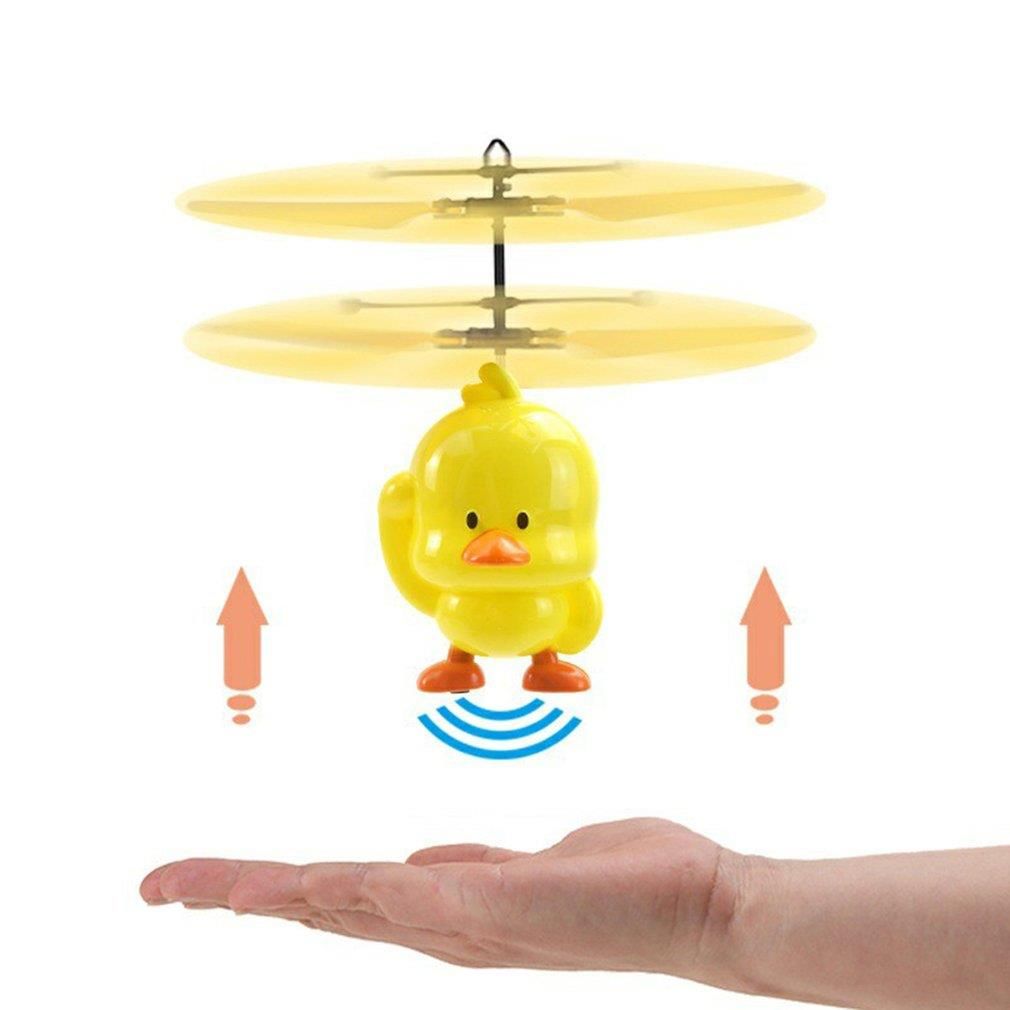RC Helicopter With Light Electric Flying Little Yellow Duck Kids Toys Gifts