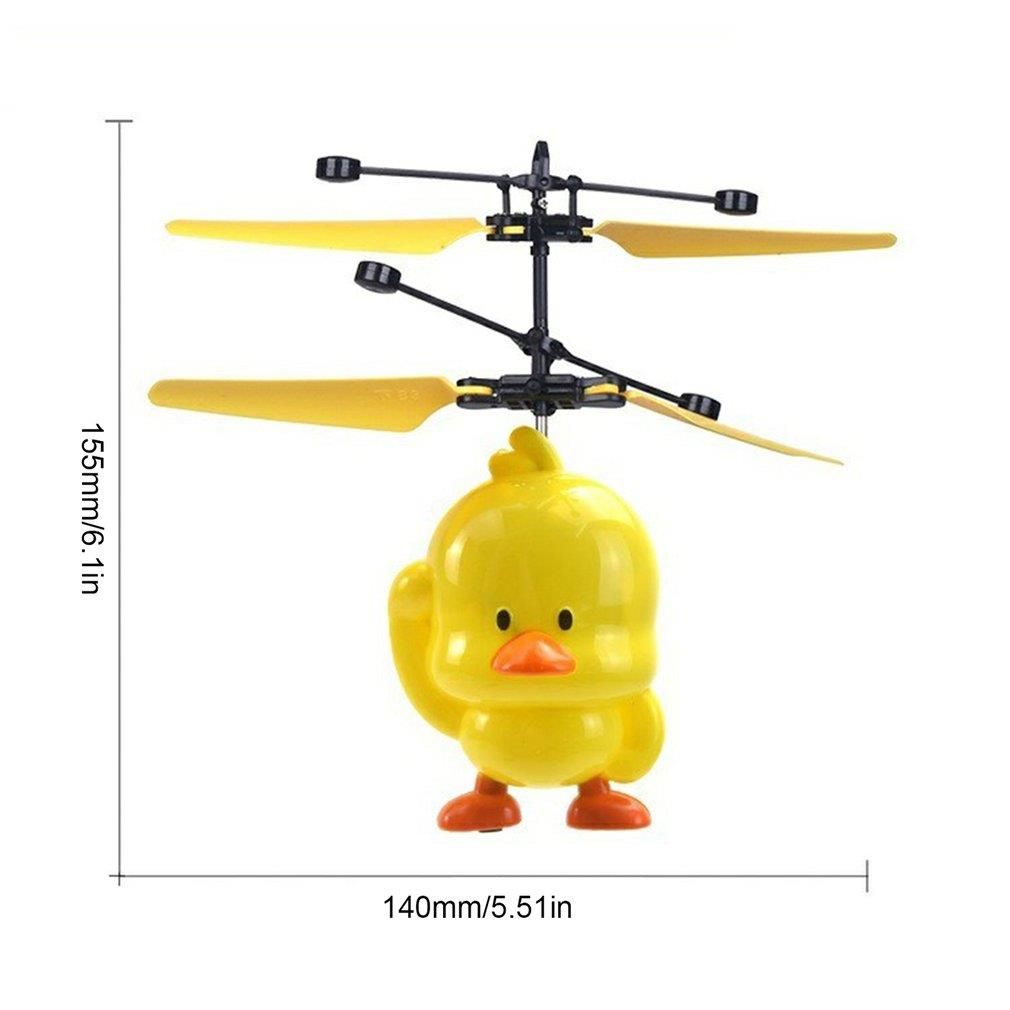 RC Helicopter With Light Electric Flying Little Yellow Duck Kids Toys Gifts