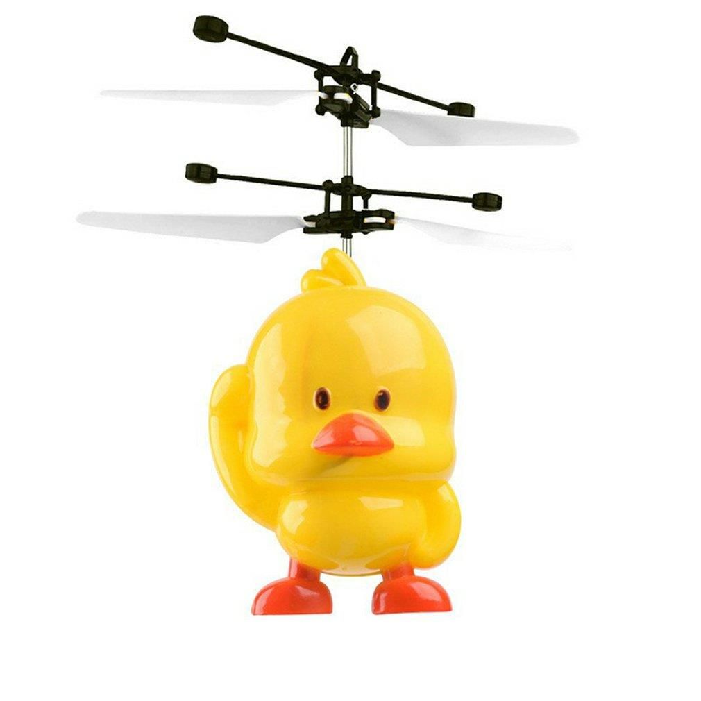 RC Helicopter With Light Electric Flying Little Yellow Duck Kids Toys Gifts