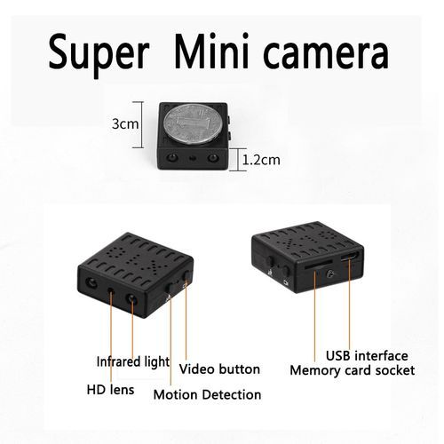 Mini Camera Smallest 1080P Full HD IR Camcorder Infrared Night Vision Micro Cam Detection DV Video Voice Support Hidden TF Card(mini Camera)( )
