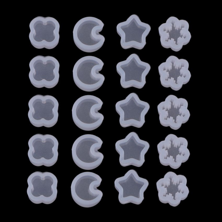 20Pcs Classic Silicone Resin Jewelry Mould Earring