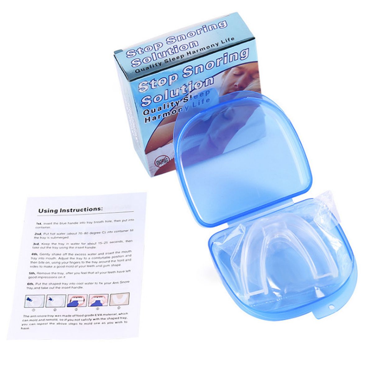Moldable Teeth Guard With Storage Case Anti-snoring Device