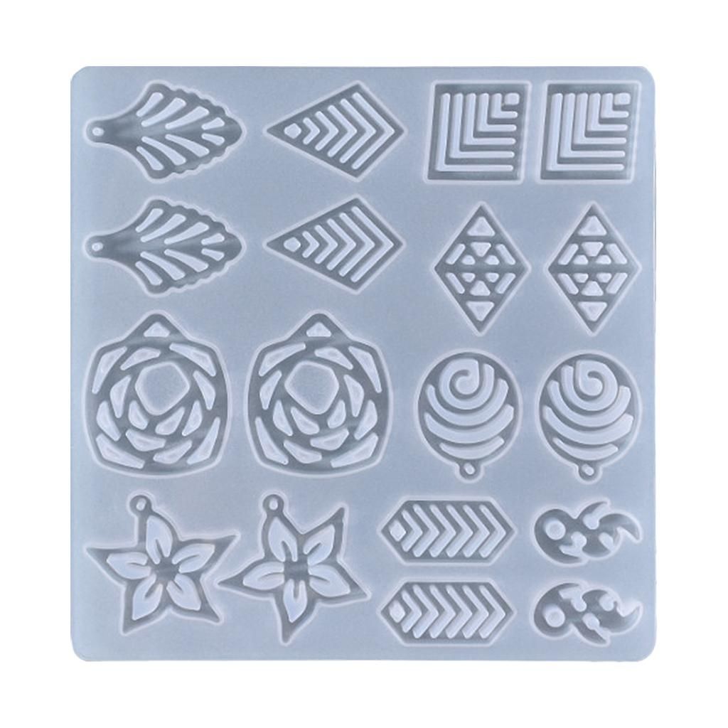 Resin Earring Molds Easy Clean Epoxy Resin Mould DIY Pendant Tools 23