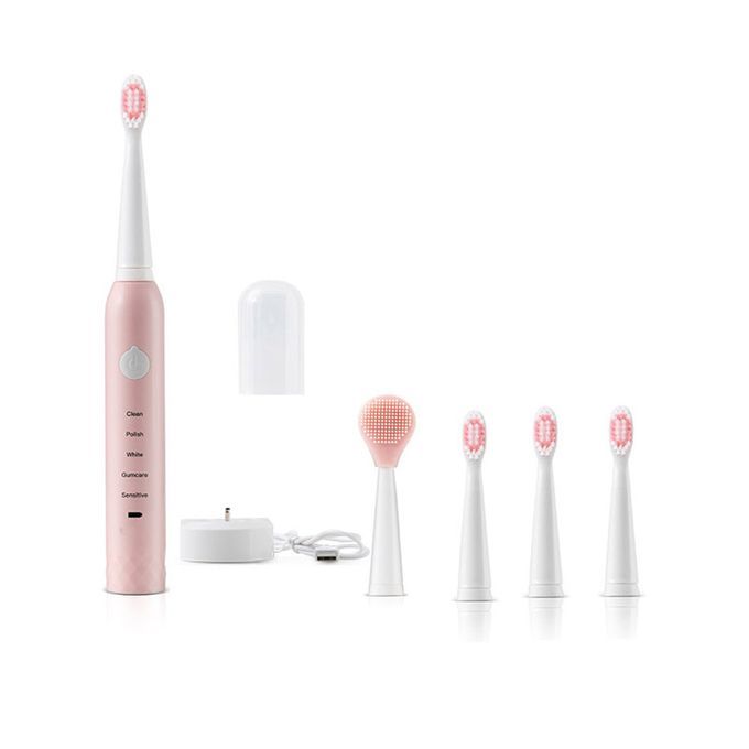 Electric Toothbrush Rechargeable IPX7 USB With 4