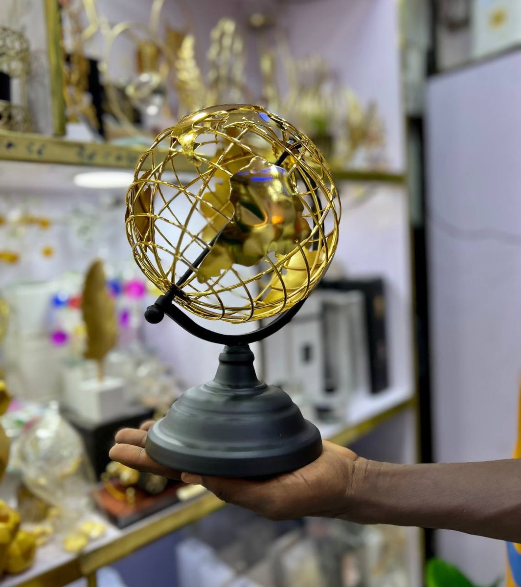 Shining Globe Figurine  Center Table Deco, Tv Stand Deco.