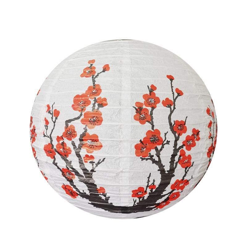12-Inch Cherry Blossom Chinese Paper Lanterns (Set of 5,