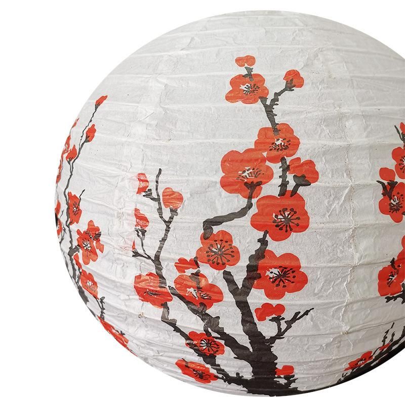12-Inch Cherry Blossom Chinese Paper Lanterns (Set of 5,