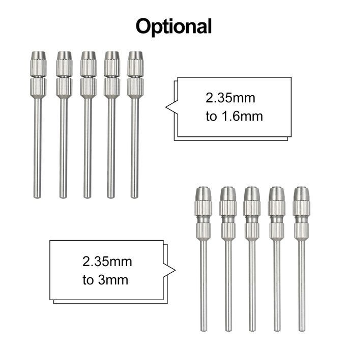 5pcs Dental Drill Bur Adapter Converter 2.35mm To 1.6mm /