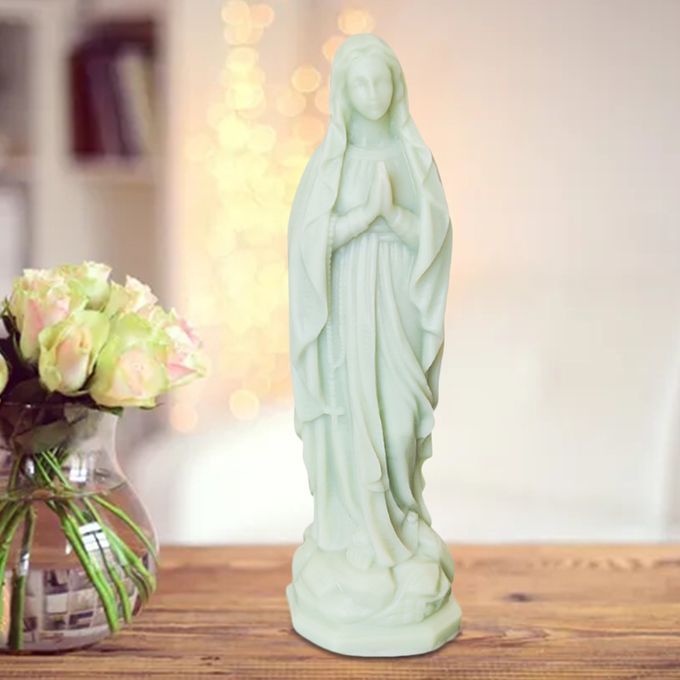 Virgin Mary Statue Resin Candle Moulds  Making Silicone Casting