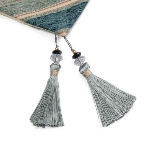 Table Runners Colorful Stripes With Tassels Chenille Canvas Fabric Wedding Tablecloth For Outdoor Home Decor.