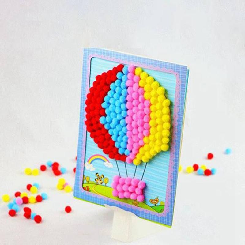 500 Pcs 10mm Soft Round Fluffy Pompoms Ball Mixed Color DIY