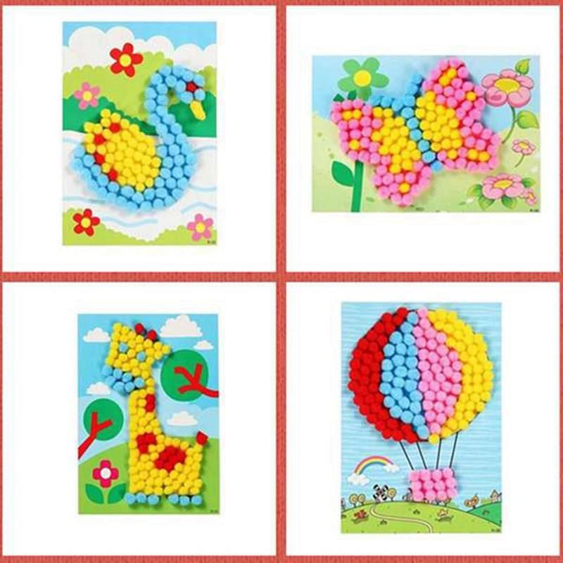 500 Pcs 10mm Soft Round Fluffy Pompoms Ball Mixed Color DIY