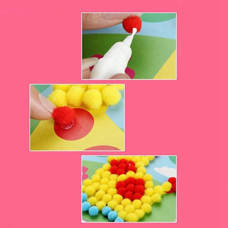 500 Pcs 10mm Soft Round Fluffy Pompoms Ball Mixed Color DIY