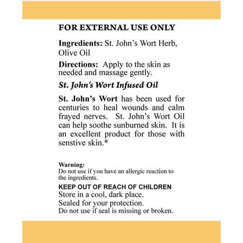 St Johns Wort Oil, 1.7Oz 50ml Healthy Skin