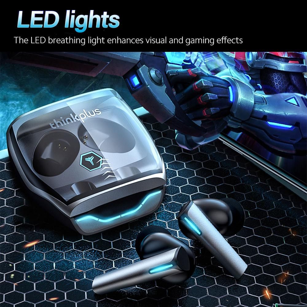 Lenovo XG02 Wireless BT5.0 Gaming Headphones In-ear Gaming Earbuds HiFi Sound Quality Game/Music Dual Mode Low Delay White