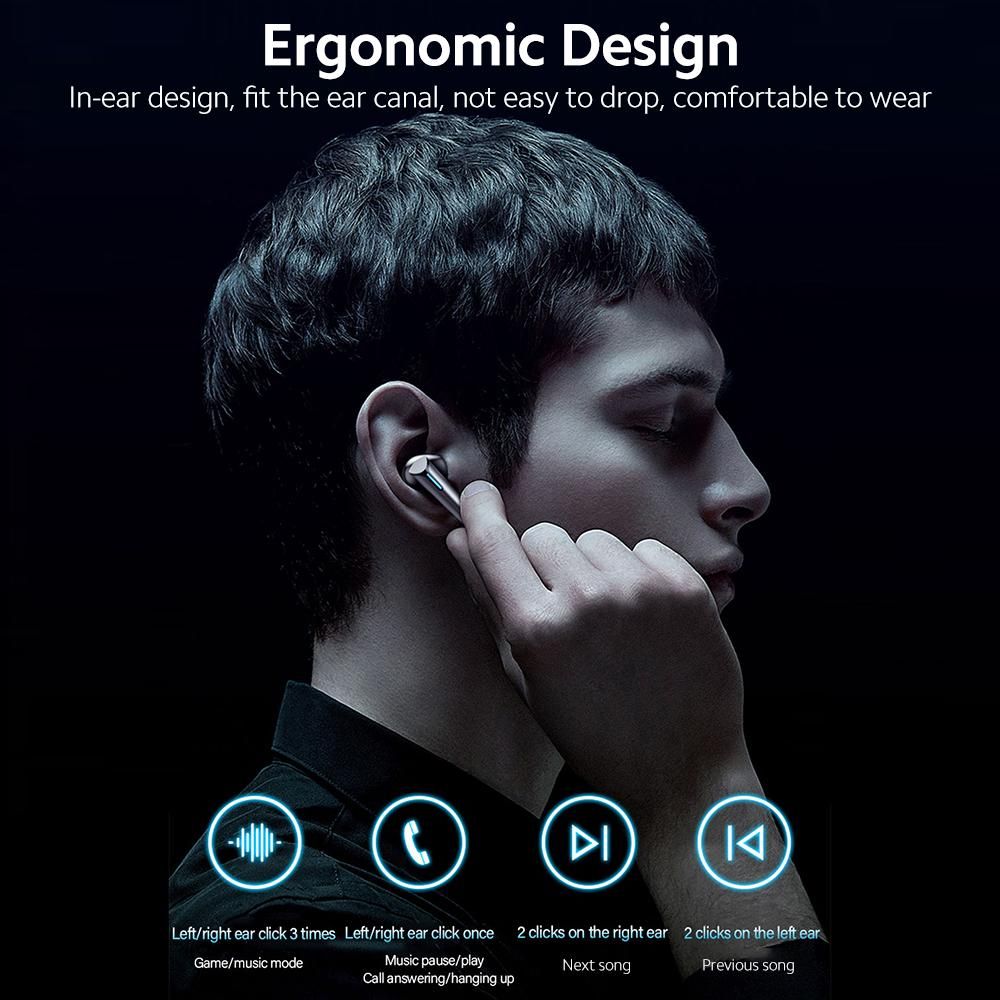 Lenovo XG02 Wireless BT5.0 Gaming Headphones In-ear Gaming Earbuds HiFi Sound Quality Game/Music Dual Mode Low Delay White
