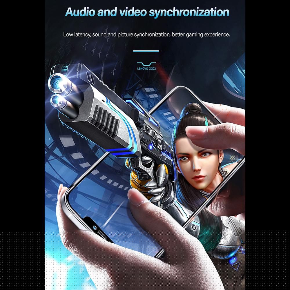 Lenovo XG02 Wireless BT5.0 Gaming Headphones In-ear Gaming Earbuds HiFi Sound Quality Game/Music Dual Mode Low Delay White