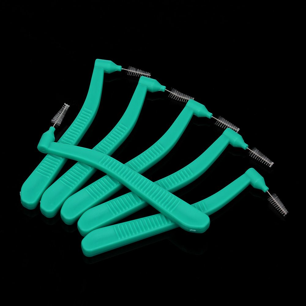 15Pcs/box Teeth Cleaning Toothpick L Shape Push-Pull