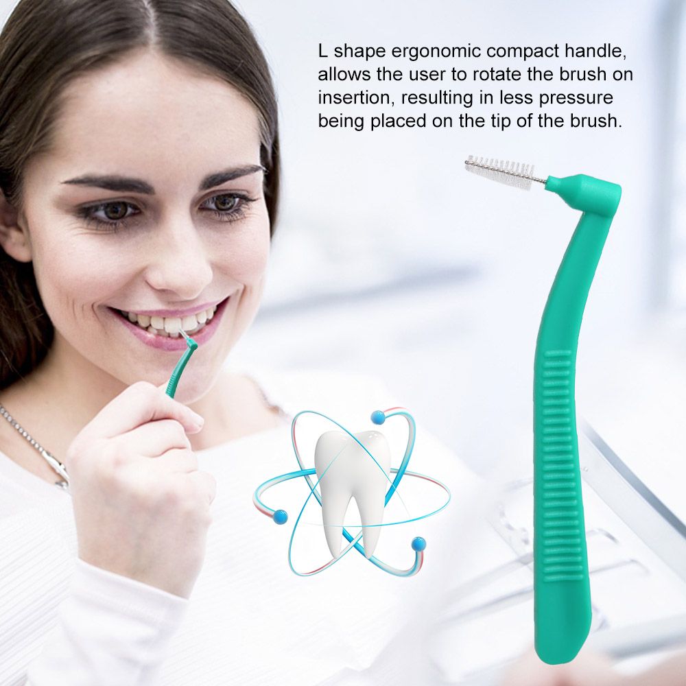 15Pcs/box Teeth Cleaning Toothpick L Shape Push-Pull