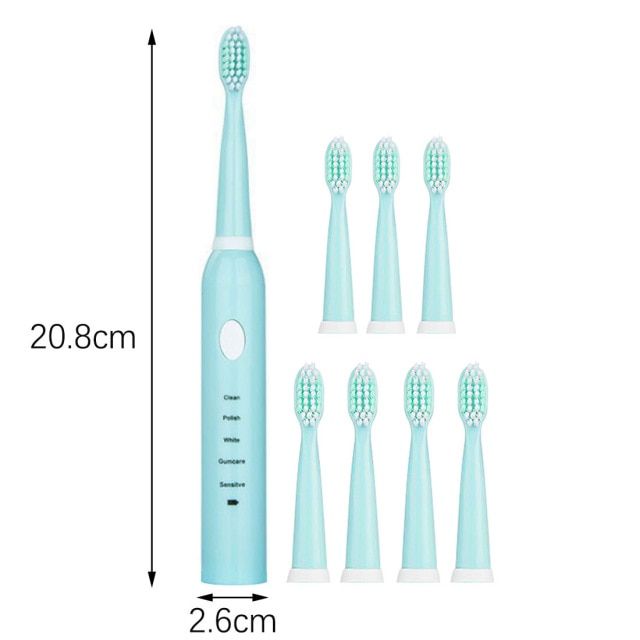 Sonic Electric Toothbrush USB Rechargeable-blue