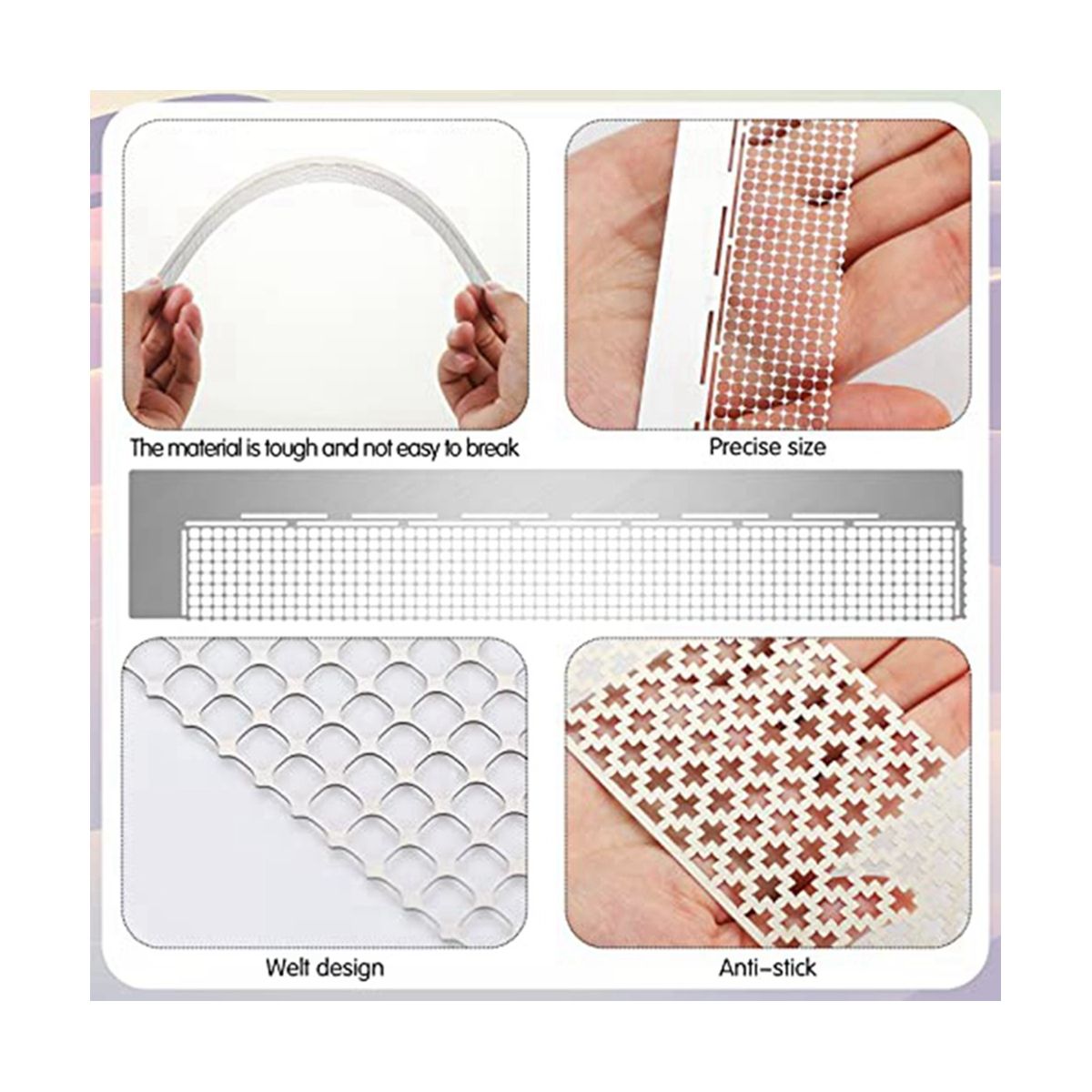 1set Ruler Stainless Steel Mesh Ruler 216 400 520 599 699